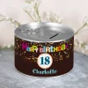 Geldgeschenk zum Geburtstag - Spardose mit Name und Alter