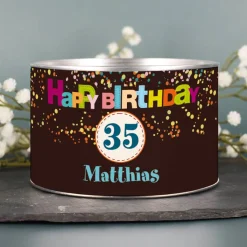 Geldgeschenk zum Geburtstag - Spardose mit Name und Alter