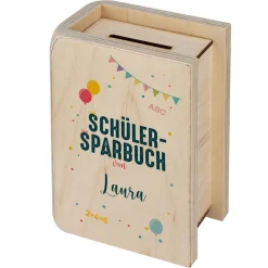 Geldgeschenk zur Einschulung - Schülersparbuch mit Name