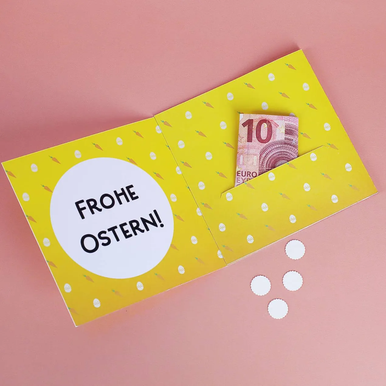 Geldkarte "Extra Ostermäuse" mit einem Namen Ihrer Wahl und Wunschtext im Inneren