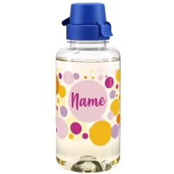 Gepunktete Trinkflasche mit Name für Mädchen 700ml