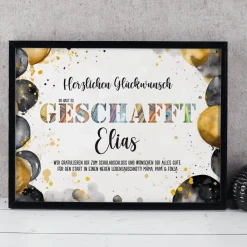 GESCHAFFT - Bilderrahmen Geldgeschenk zu Schulabschluss und mehr