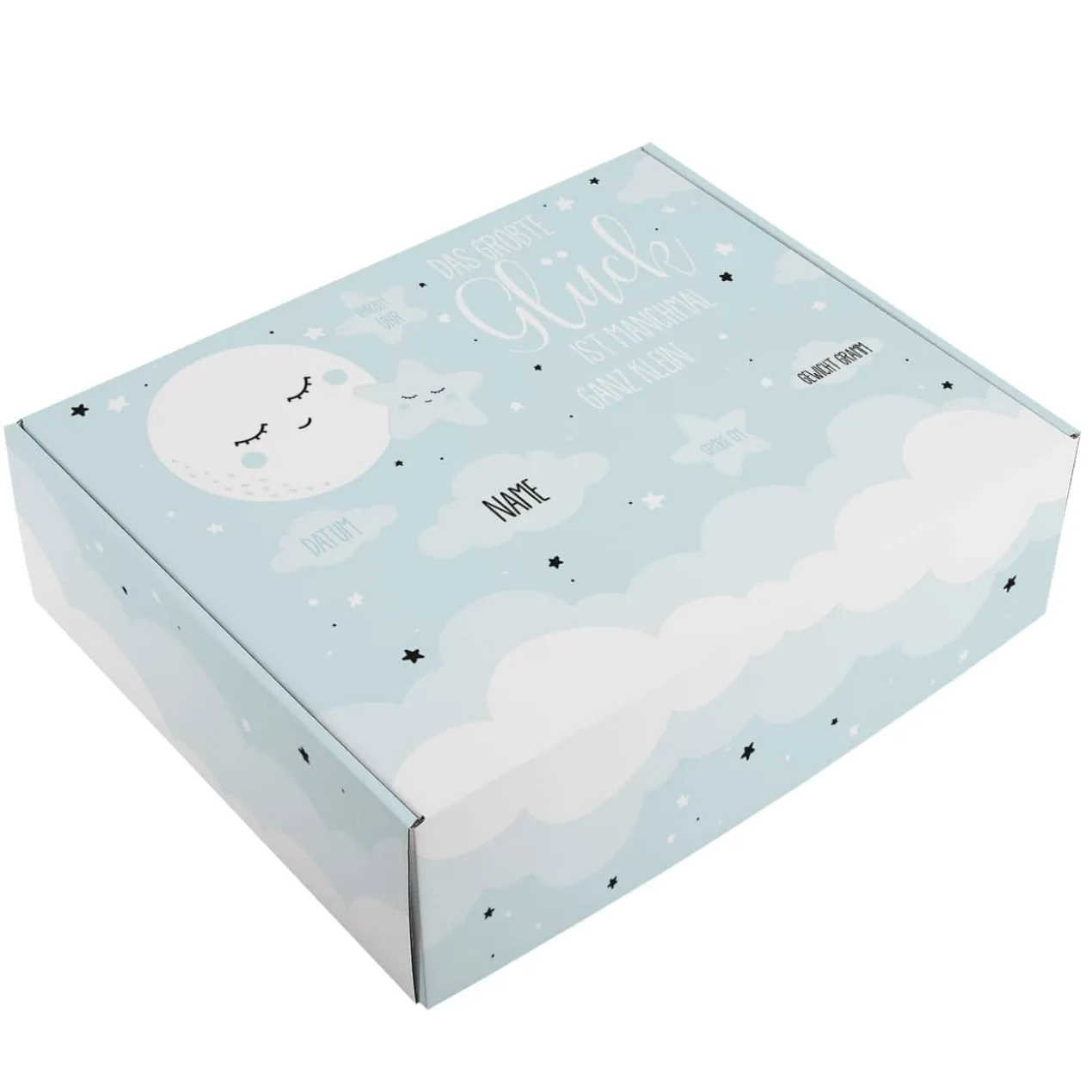 Geschenkbox "Das größte Glück" für Jungen zur Geburt
