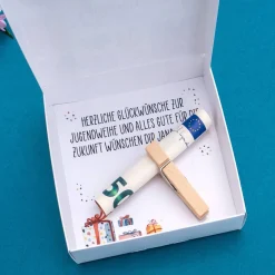 Geschenkbox für Geldgeschenke zu vielen Anlässen mit Name und Wunschtext
