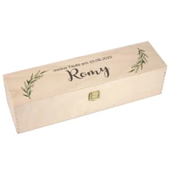Geschenkbox für Kerzen - mit Zweigen, Wunschtext & Name bedruckt