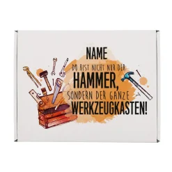 Geschenkbox für Männer - Du bist nicht nur der Hammer - mit Name