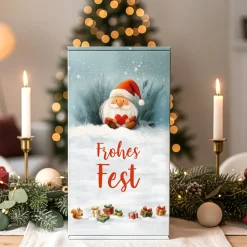 Geschenkbox 'Frohes Fest' mit Wichtelmotiv | Große Geschenkverpackung für Geschenksets zu Weihnachten
