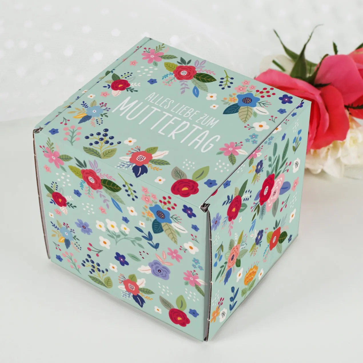 Geschenkbox für Tassen und andere Kleinigkeiten | Alles liebe zum Muttertag