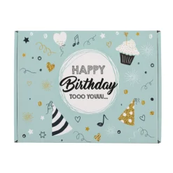Geschenkbox 'Happy Birthday' zum Geburtstag | Mittelgroß 21×8×15 cm