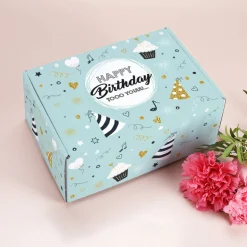 Geschenkbox 'Happy Birthday' zum Geburtstag | Mittelgroß 21×8×15 cm