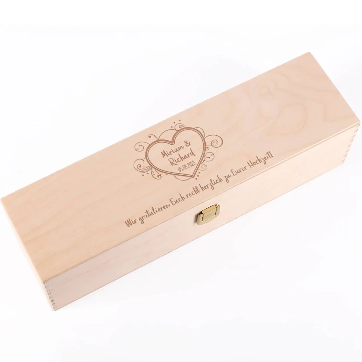 Geschenkbox mit Gravur zur Hochzeit