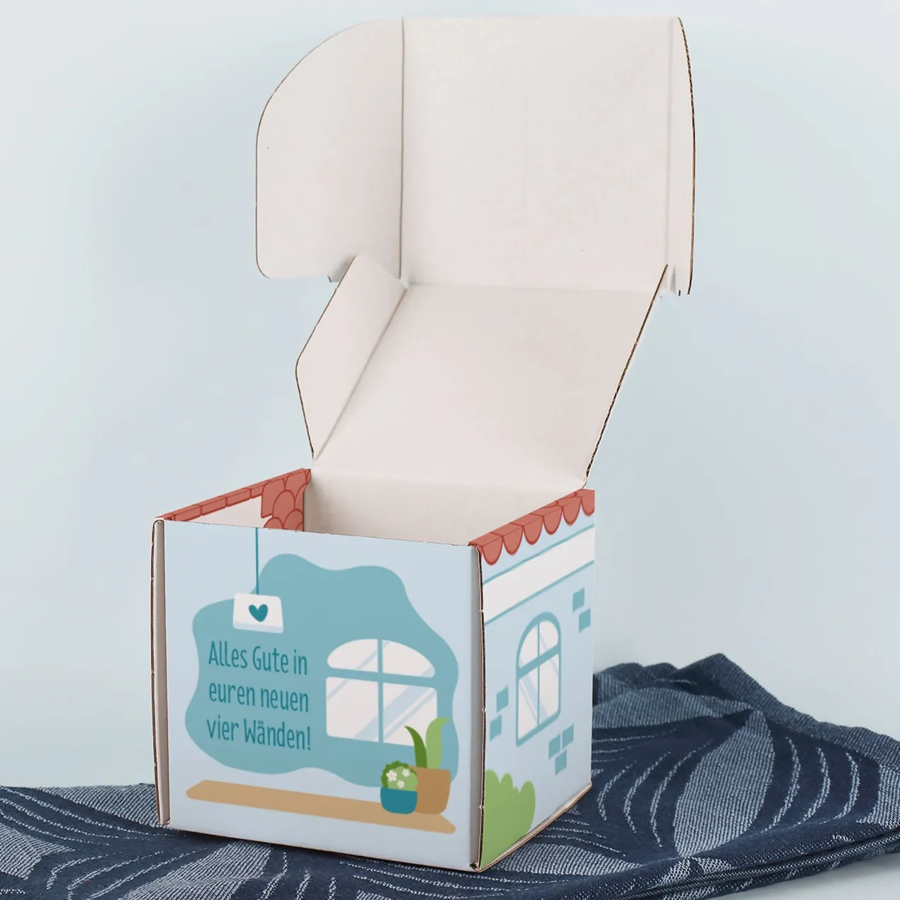 Geschenkbox zum Einzug oder Hausbau | Personalisiert mit Namen, Adresse & Wunschtext