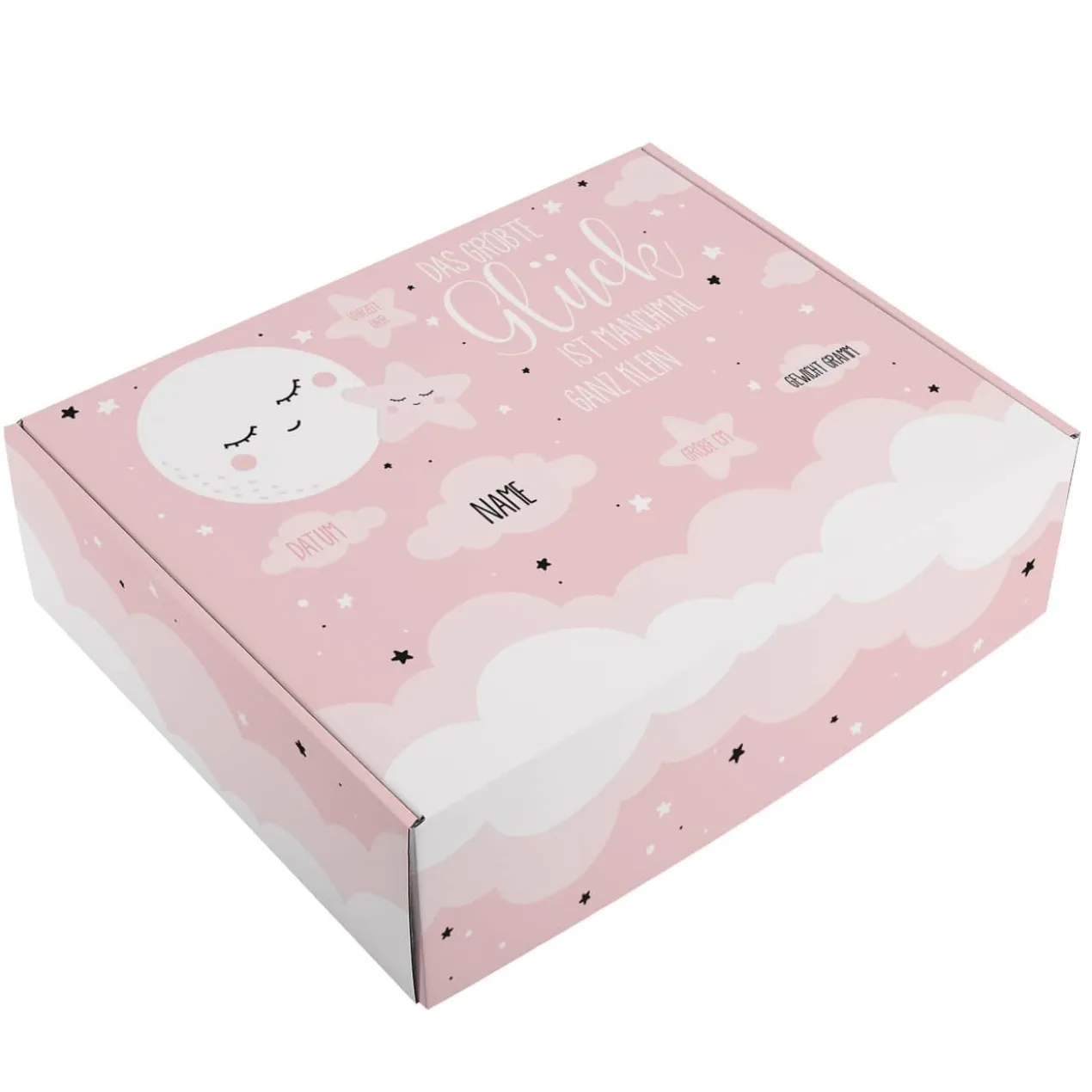 Geschenkbox zur Geburt für Mädchen "Das größte Glück"