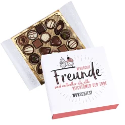 Geschenk für verrückte Freunde - Pralinen mit Wunschtext, 100g Lindt Mini-Pralinés