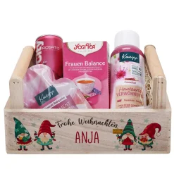 Geschenkkorb - Du bist mir wichtelig - mit Inhalt Namensaufdruck