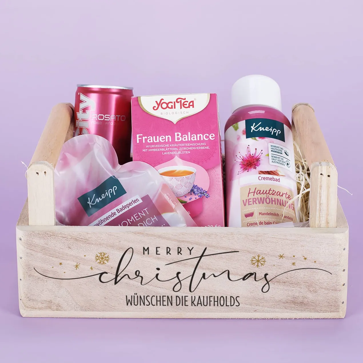 Geschenkkorb - Merry Christmas - mit Wellness Inhalt und Wunschtext