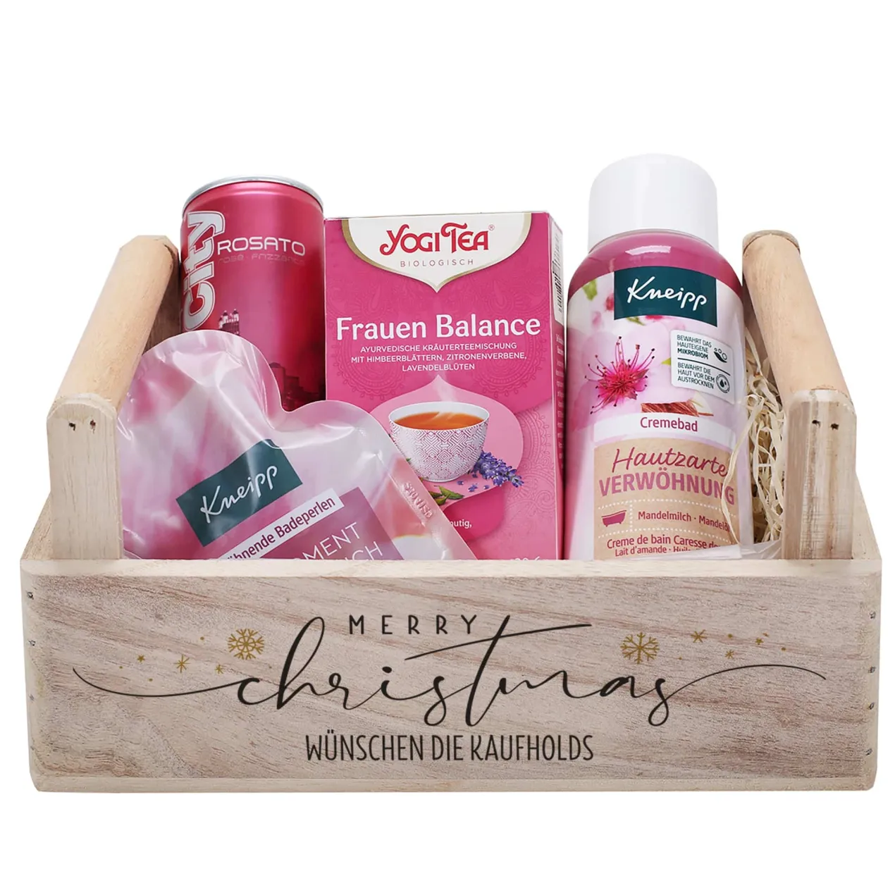 Geschenkkorb - Merry Christmas - mit Wellness Inhalt und Wunschtext
