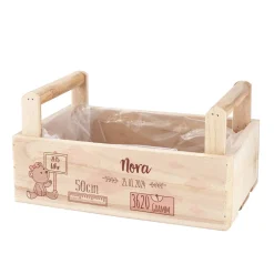 Geschenkkorb mit Teddymotiv zur Geburt für Mädchen und Jungen