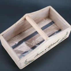 Geschenkkorb & Pflanzkorb zur Hochzeit | Personalisierter Korb aus Holz als Hochzeitsgeschenk | Eukalyptus