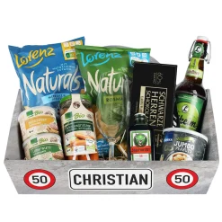 Geschenkkorb zum Geburtstag - Verkehrszeichen - mit verschiedenen Füllungen