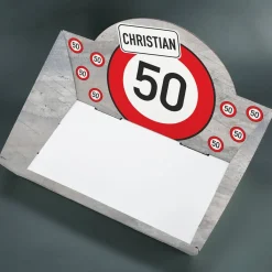 Geschenkkorb zum Geburtstag - Verkehrszeichen - mit verschiedenen Füllungen