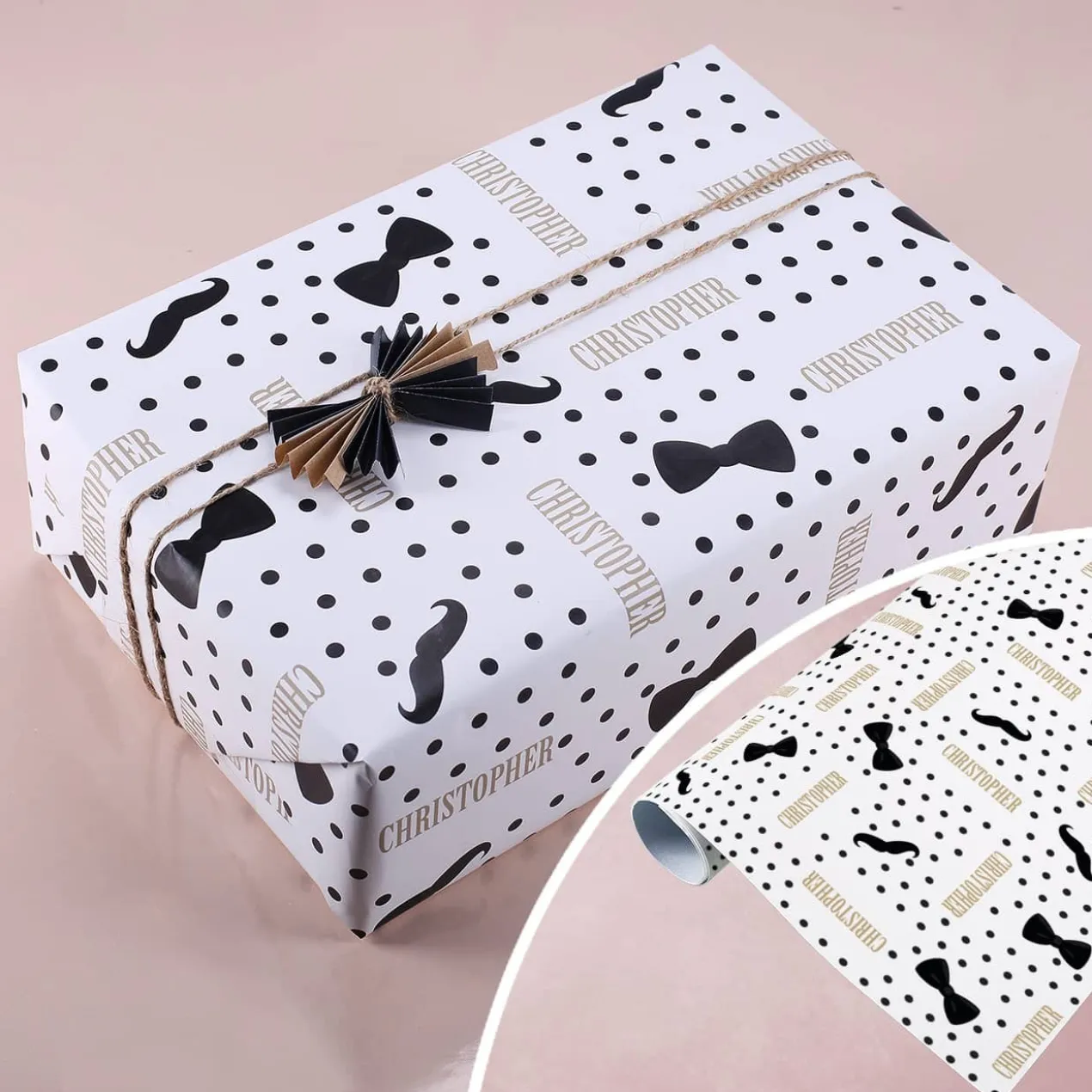 Geschenkpapier für Gentlemens mit Wunschname