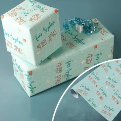 Geschenkpapier mit zwei Zeilen Wunschtext