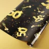 Geschenkpapier zum 50. Geburtstag schwarz/gold