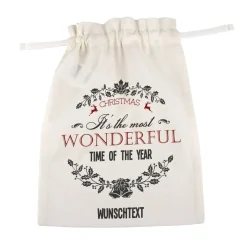 Geschenksack zu Weihnachten mit Wunschtext - most wonderful time of the year