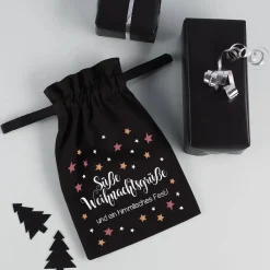 Geschenksäckchen Süße Weihnachtsgrüße mit Wunschtext