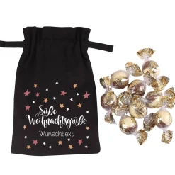Geschenksäckchen zu Weihnachten gefüllt mit Pralinen