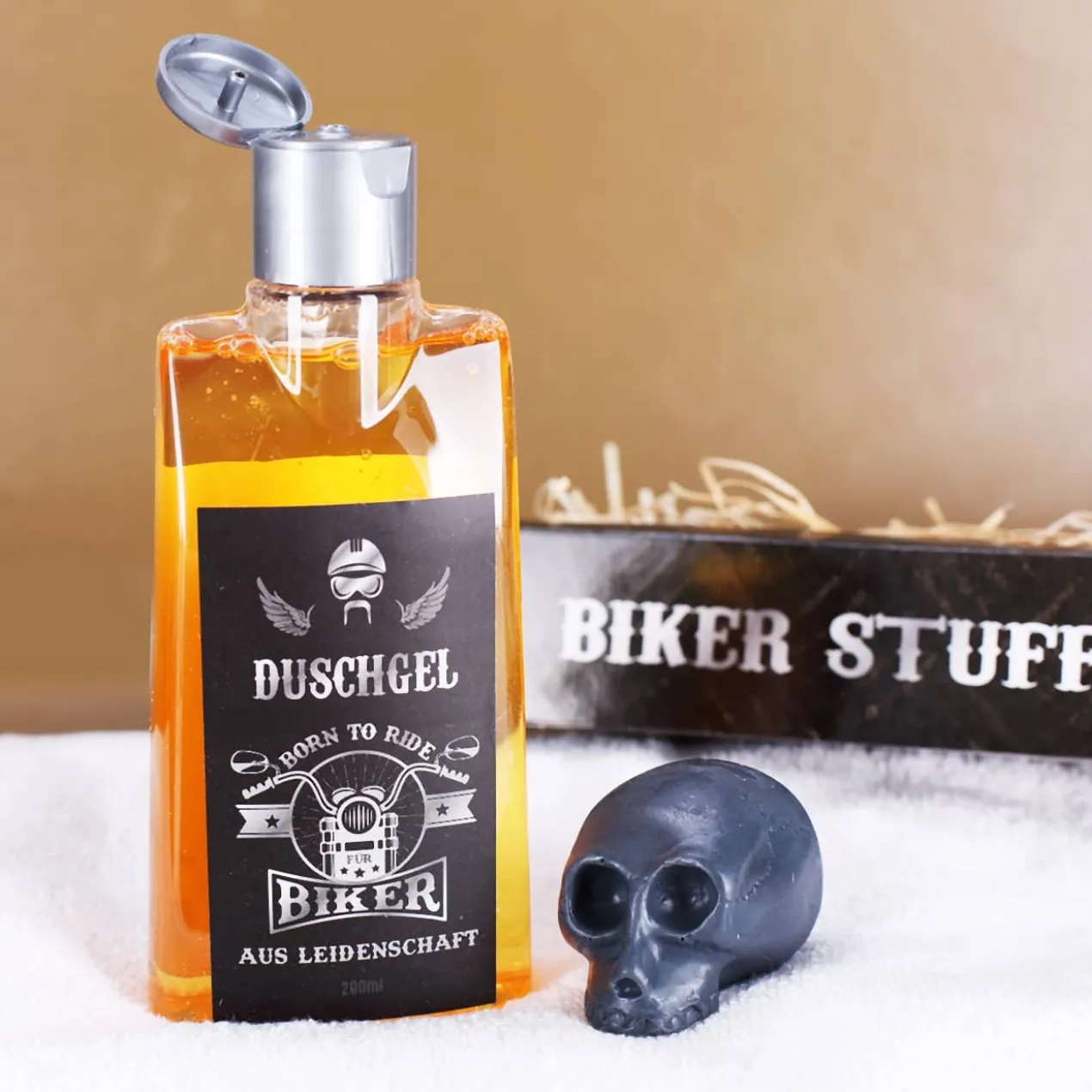 Geschenkset für Biker mit Duschgel, Seife & Geschenkverpackung
