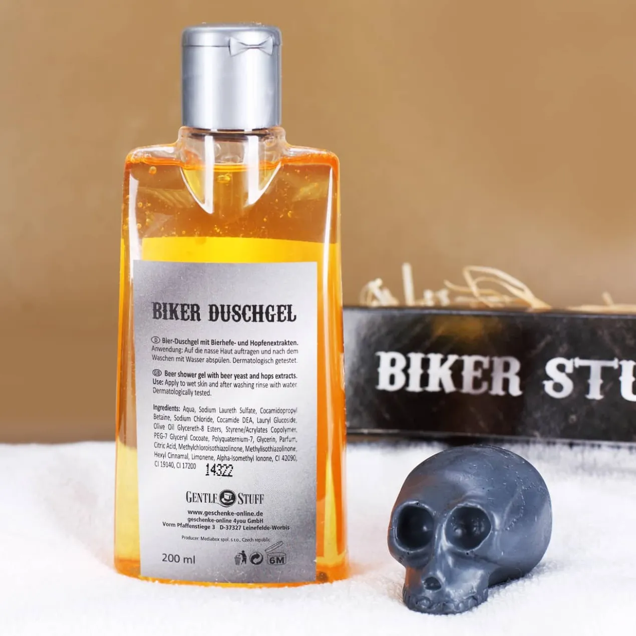 Geschenkset für Biker mit Duschgel, Seife & Geschenkverpackung