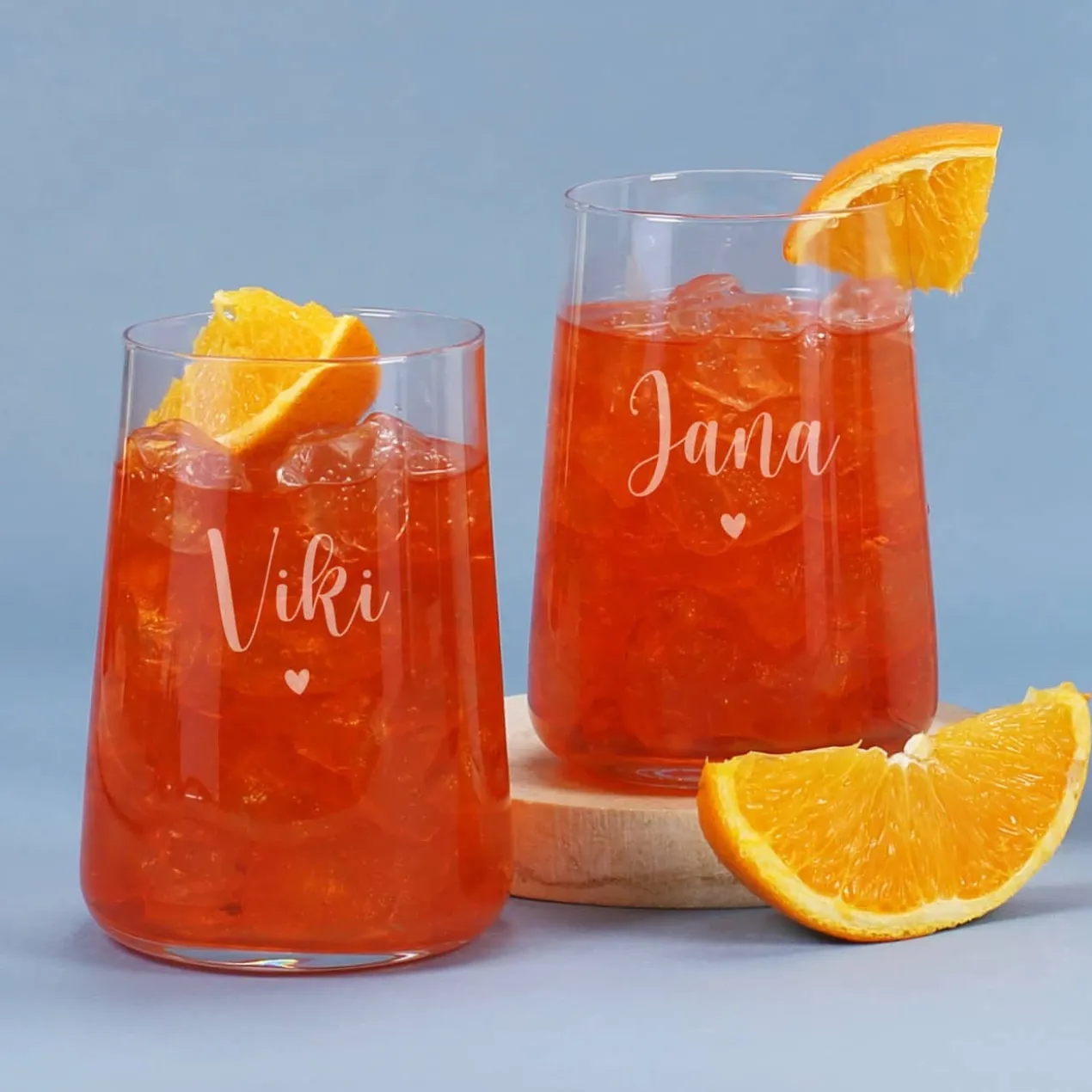 Geschenkset für Freundinnen mit Glitter Spritz oder Campari und zwei Gläsern