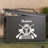 Geschenkset für Jäger aus Leidenschaft in Munitionsbox mit Tasse, Messerbrett und LED-Laterne