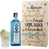 Geschenkset - Gin - zum Geburtstag mit graviertem Glas