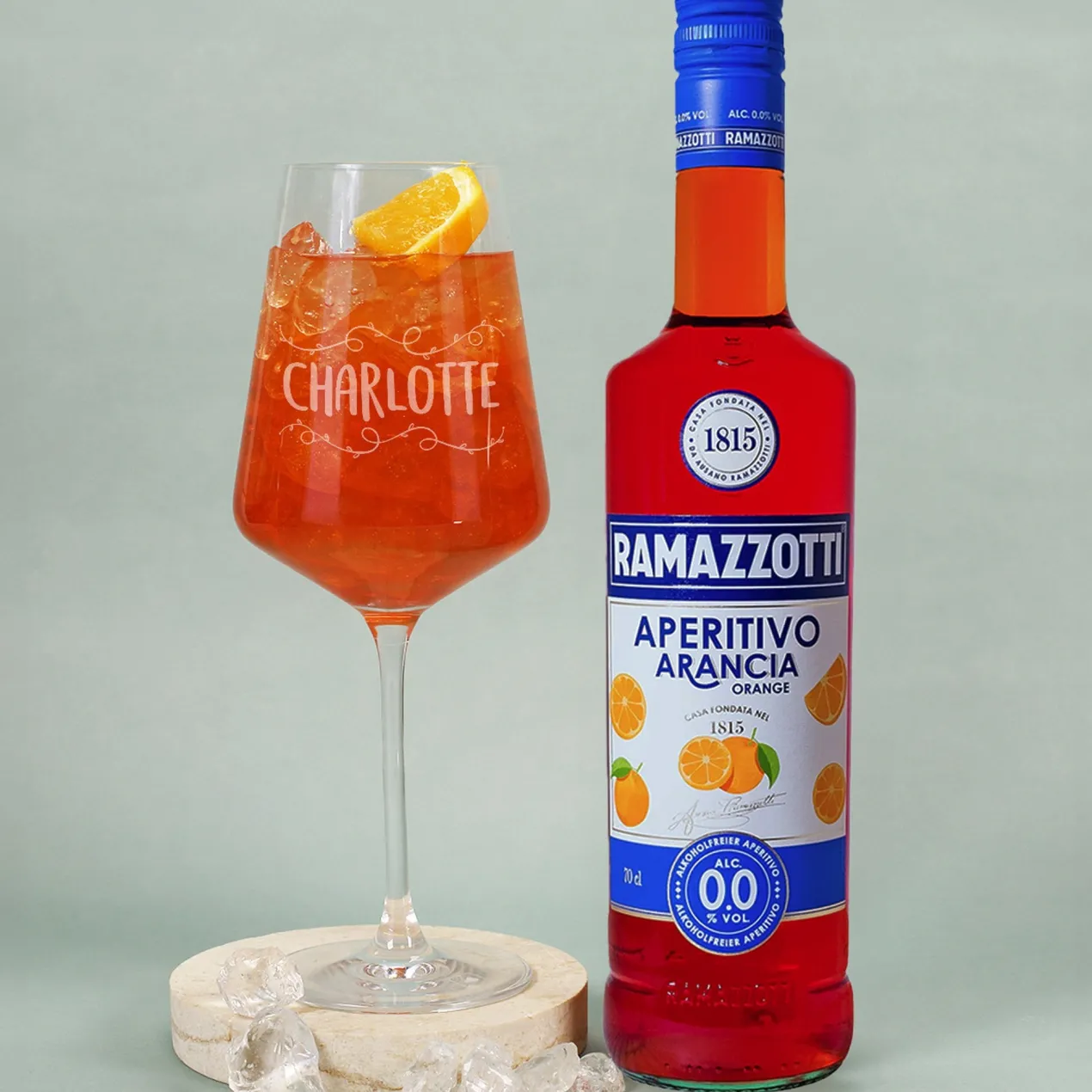 Geschenkset mit Ramazzotti alkoholfrei, Aperitif-Glas & Geschenkbox | Wieder ein Jahr schöner