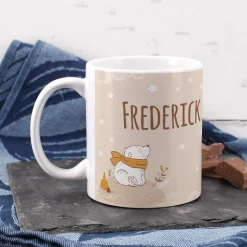 Geschenkset - Wundervolle Weihnachten - Tasse, Schokolade und Geschenksack mit Eisbär Motiv