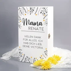 Geschenkset zum Muttertag mit Flasche Sekt, Sektglas und Holzbox