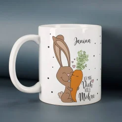Geschenkset zu Ostern - Ich mag dich volle Möhre - mit Tasse und Schokolade
