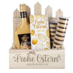 Geschenkset zu Ostern mit Eckes Eierlikör und Schokolade