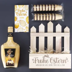 Geschenkset zu Ostern mit Eckes Eierlikör und Schokolade