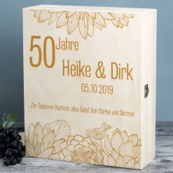 Geschenkset zur Goldenen Hochzeit mit Maybach Weißwein
