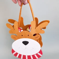 Geschenktasche aus Filz zu Weinachten mit verschiedenen Motiven und Tragegriff