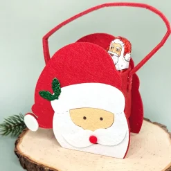 Geschenktasche aus Filz zu Weinachten mit verschiedenen Motiven und Tragegriff