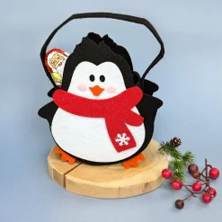 Geschenktasche aus Filz zu Weinachten mit verschiedenen Motiven und Tragegriff