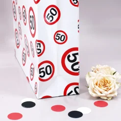 Geschenk-Tasche Verkehrszeichen 50