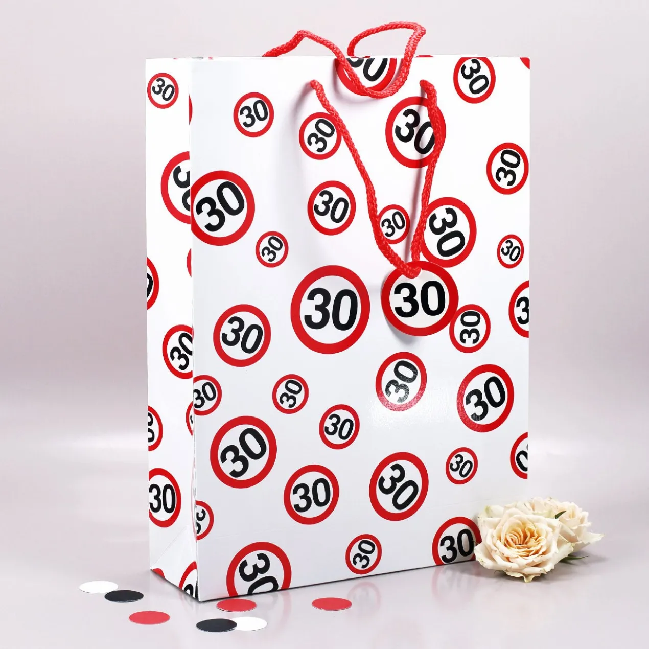 Geschenk-Tasche Verkehrszeichen 30