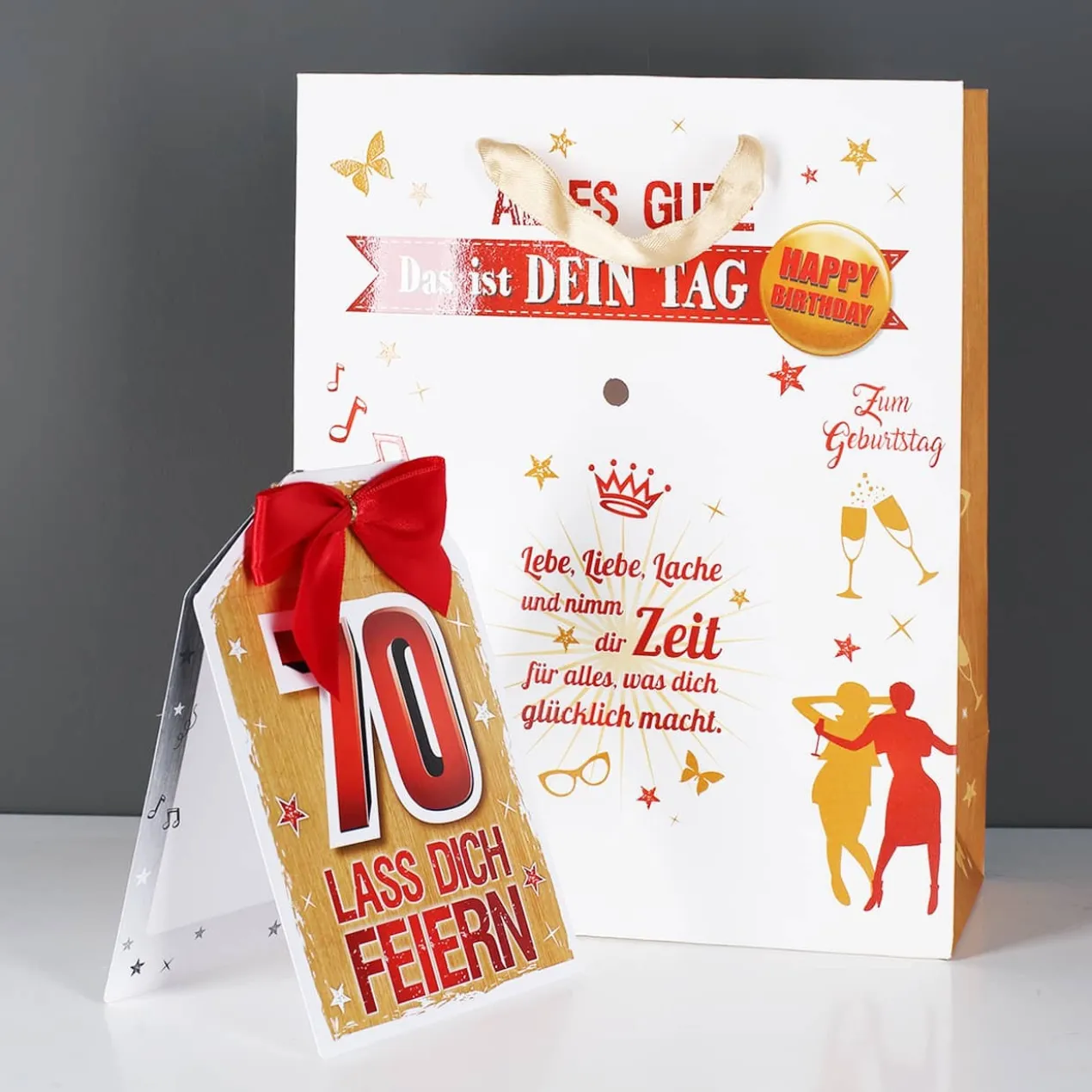 Geschenktasche zum 70. - Lass dich feiern
