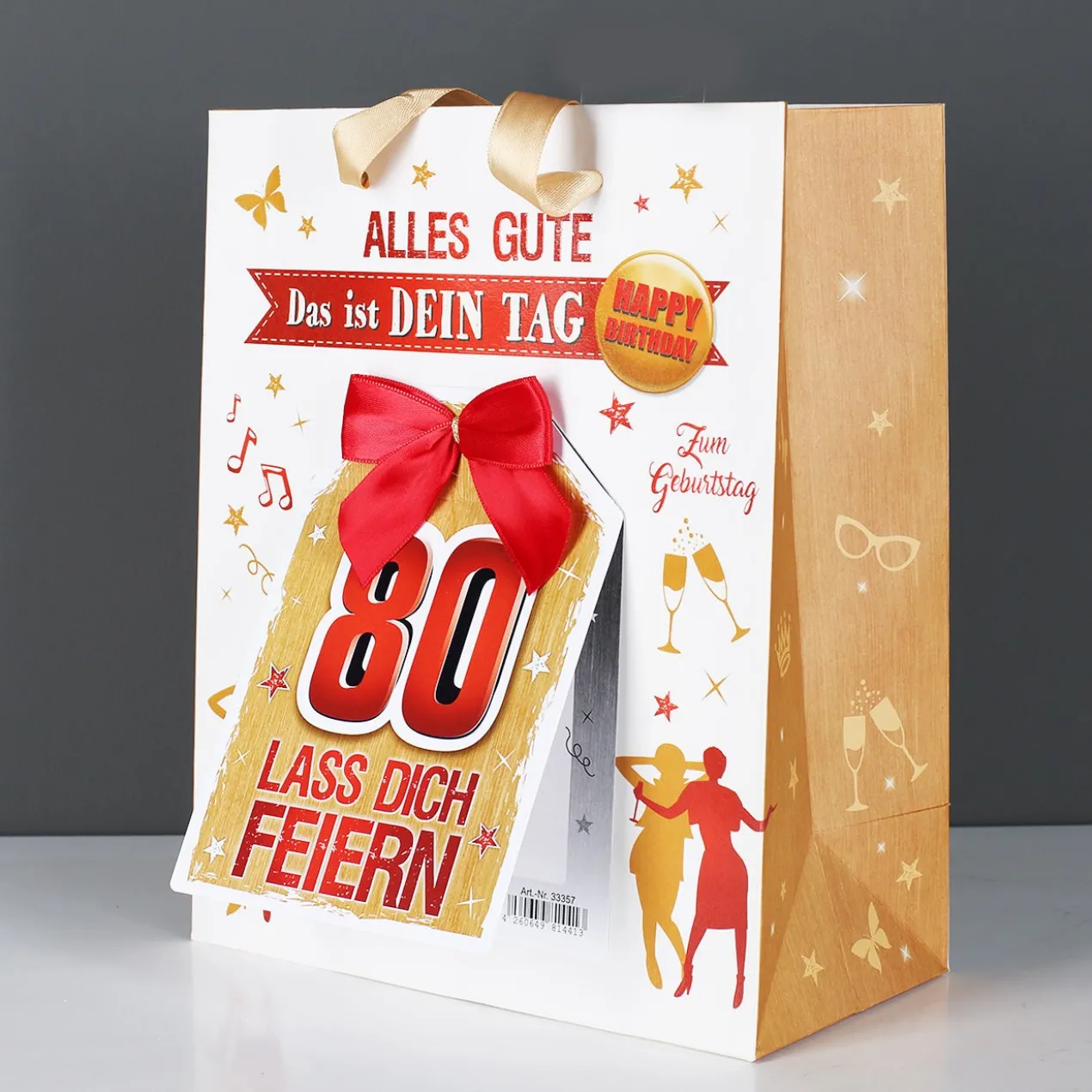 Geschenktasche zum 80. - Lass dich feiern